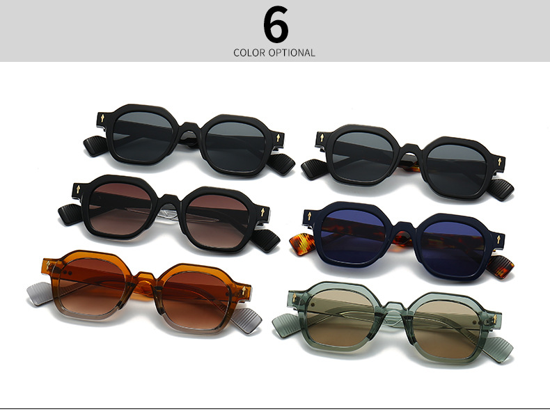 Retro Solid Color Pc Round Frame Full Frame Glasses display picture 2