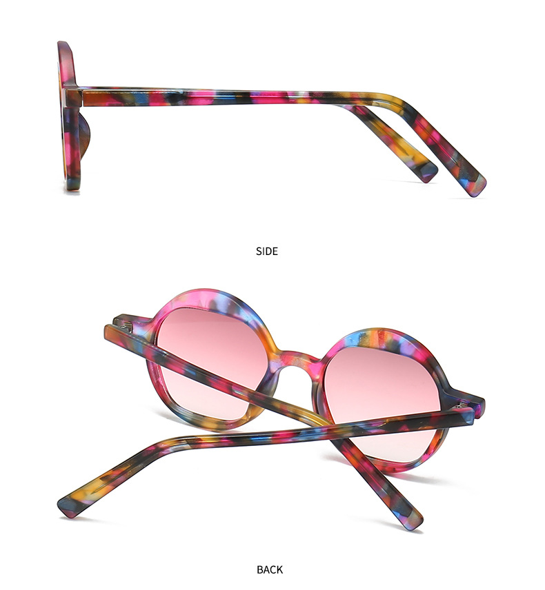 Rétro Couleur Unie Pc Cadre Rond Plein Cadre Lunettes display picture 8