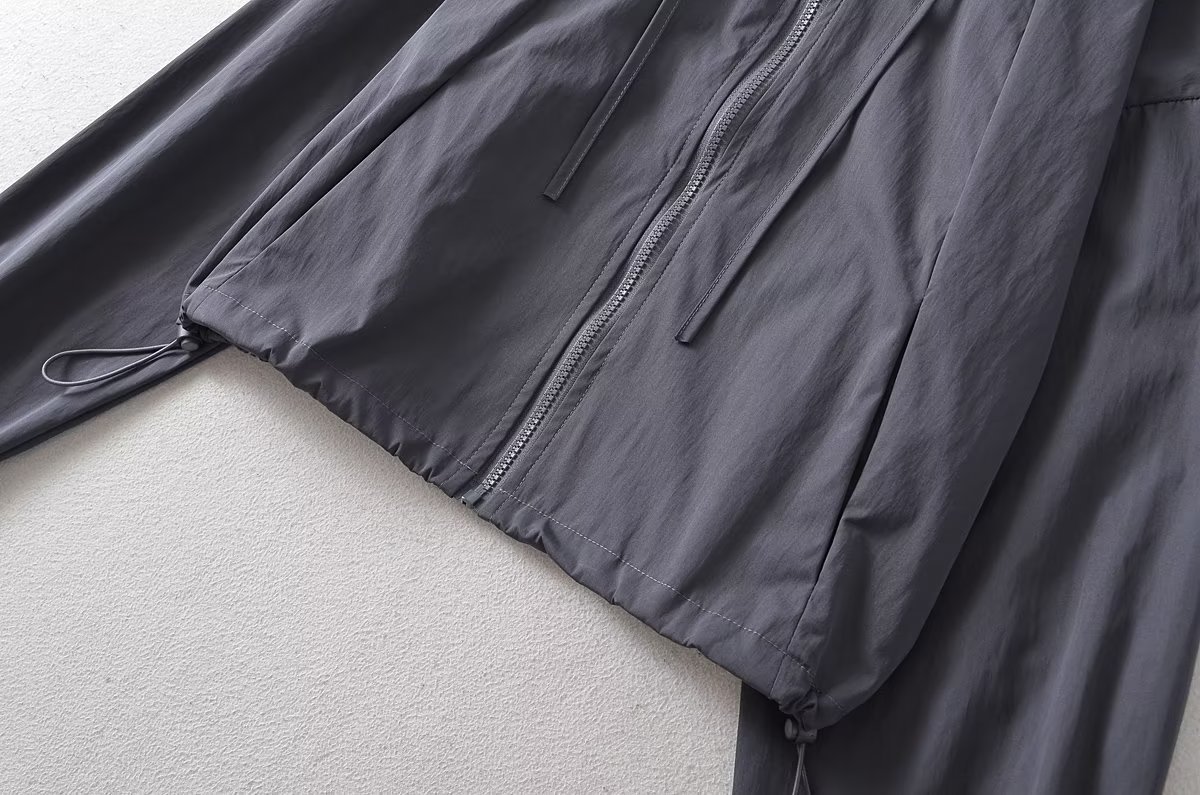 Frau Lässig Einfarbig Tasche Reißverschluss Mantel Jacke display picture 13