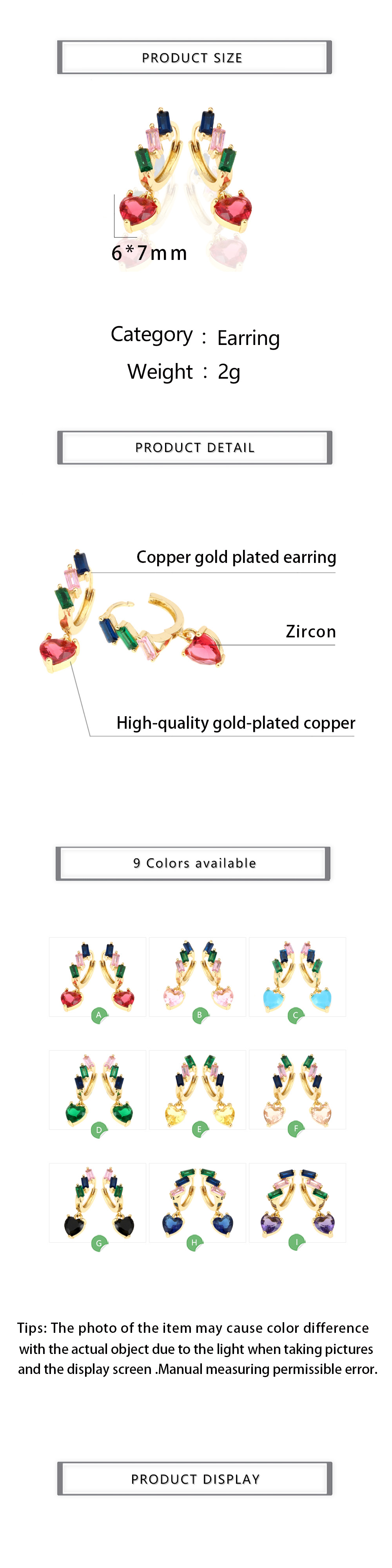 1 Pair Luxurious Shiny Pentagram Heart Shape Plating Inlay Copper Zircon 18k Gold Plated Drop Earrings display picture 1