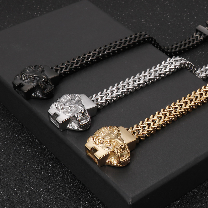 Hip-Hop Rock Skull Stainless Steel Plating 18K Gold Plated Men'S Bracelets display picture 8