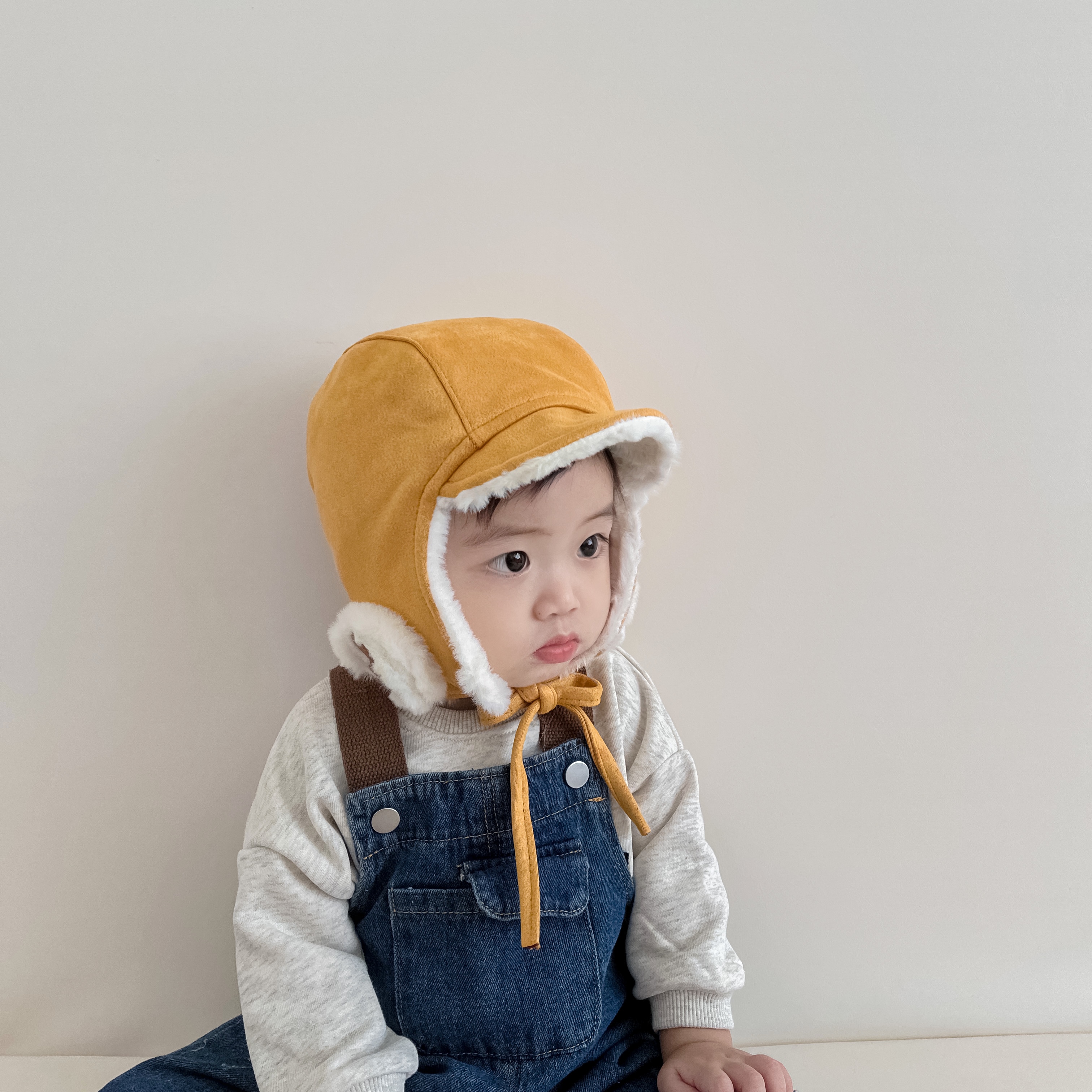 Enfants Unisexe Mignon Couleur Unie Bonnet display picture 1