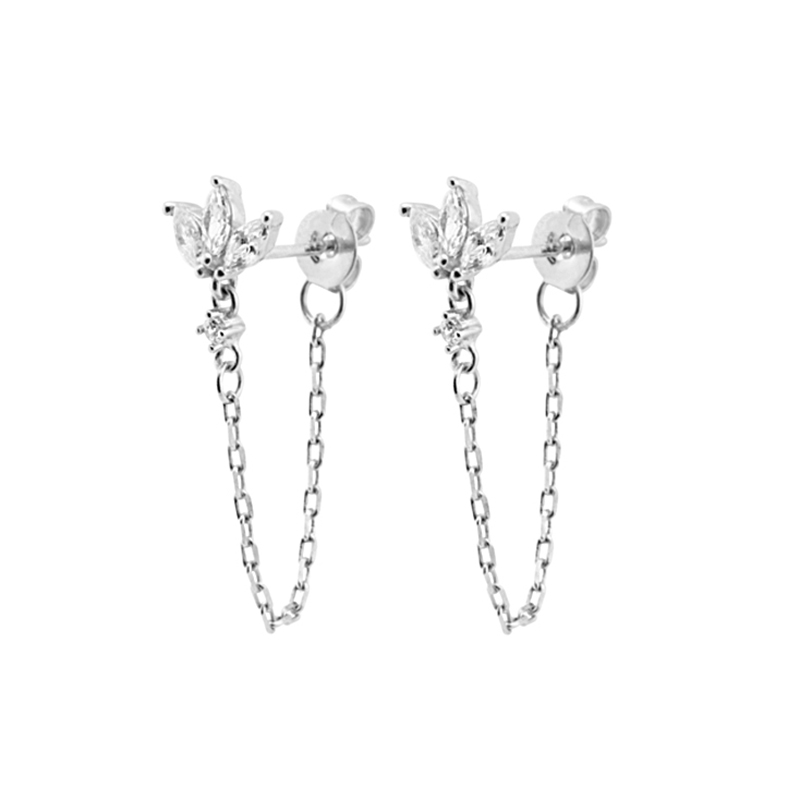 1 Pair Simple Style Butterfly Plating Inlay Copper Zircon White Gold Plated Gold Plated Ear Studs display picture 3