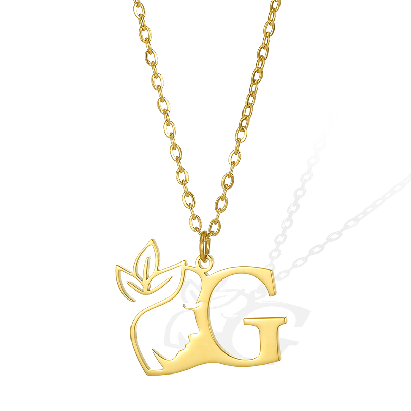 Simple Style Human Face Rabbit Stainless Steel 18k Gold Plated Pendant Necklace display picture 14