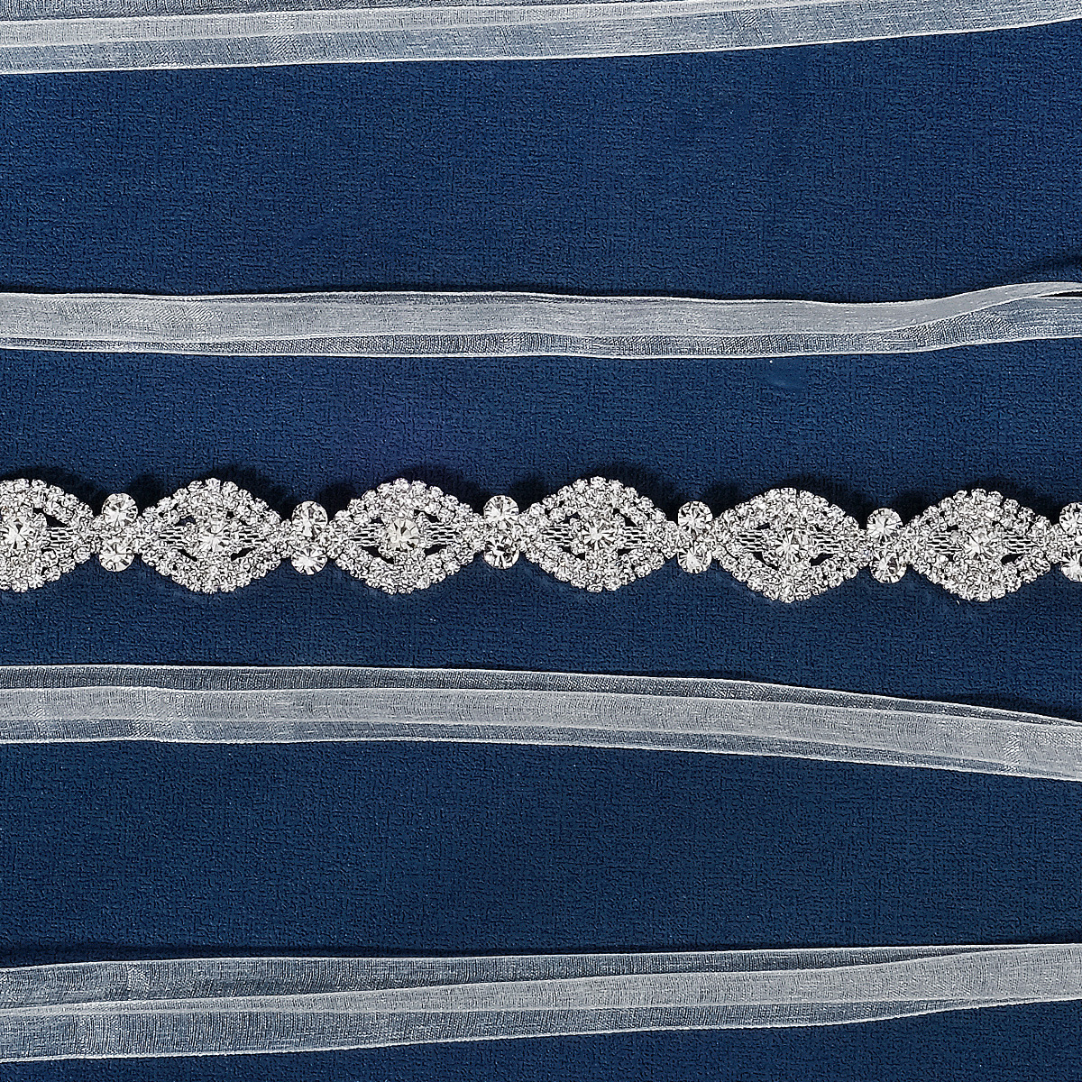 Elegante Dulce Color Sólido Tela Diamante De Imitación Mujeres Cinturones De Cadena display picture 6