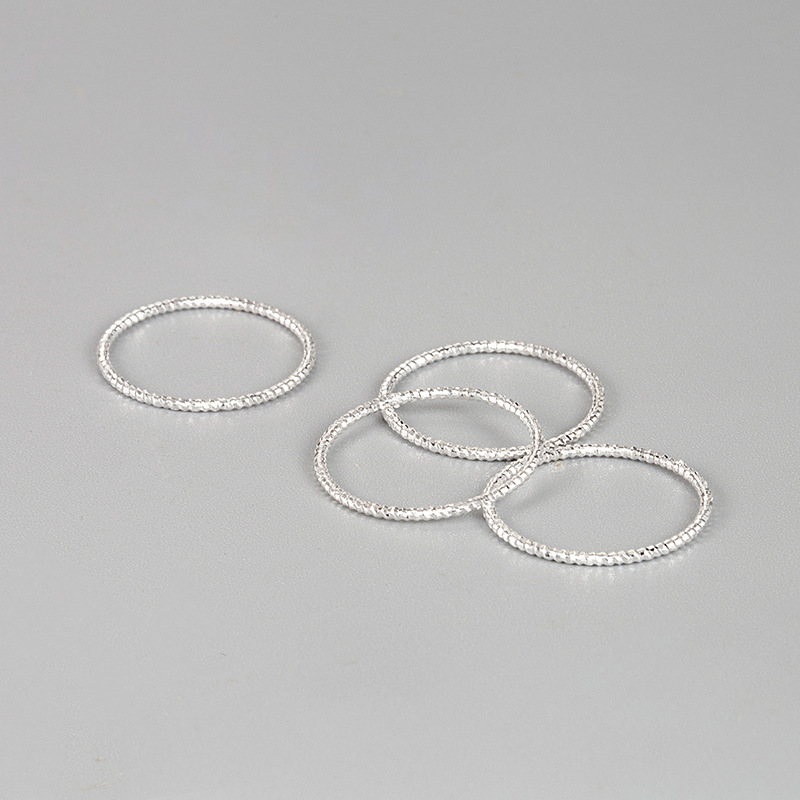 Einfacher Stil Einfarbig Sterling Silber Ringe In Masse display picture 2