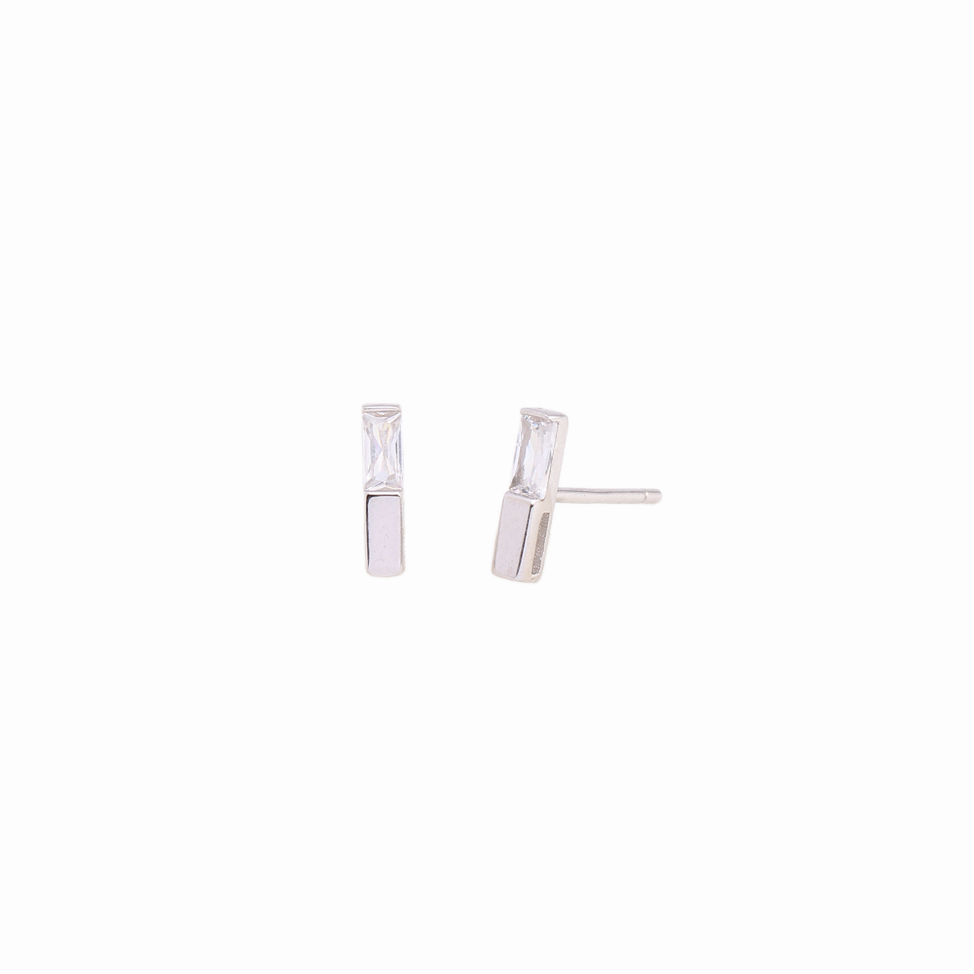 1 Pair Sweet Geometric Sterling Silver Ear Studs display picture 3