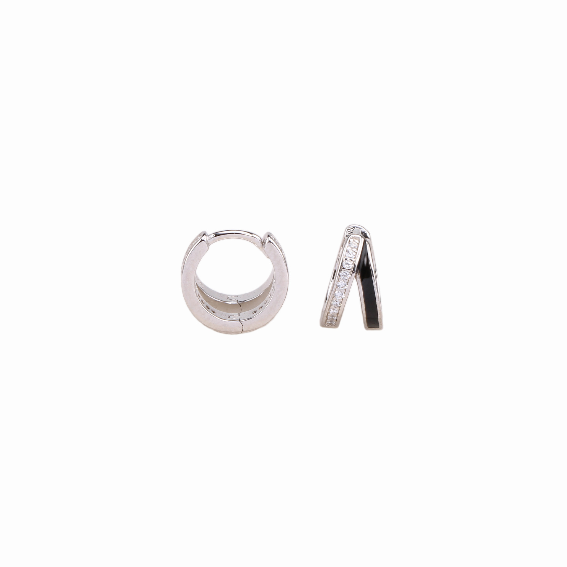1 Paar Basic Dame Geometrisch Überzug Sterling Silber Ohrringe display picture 3