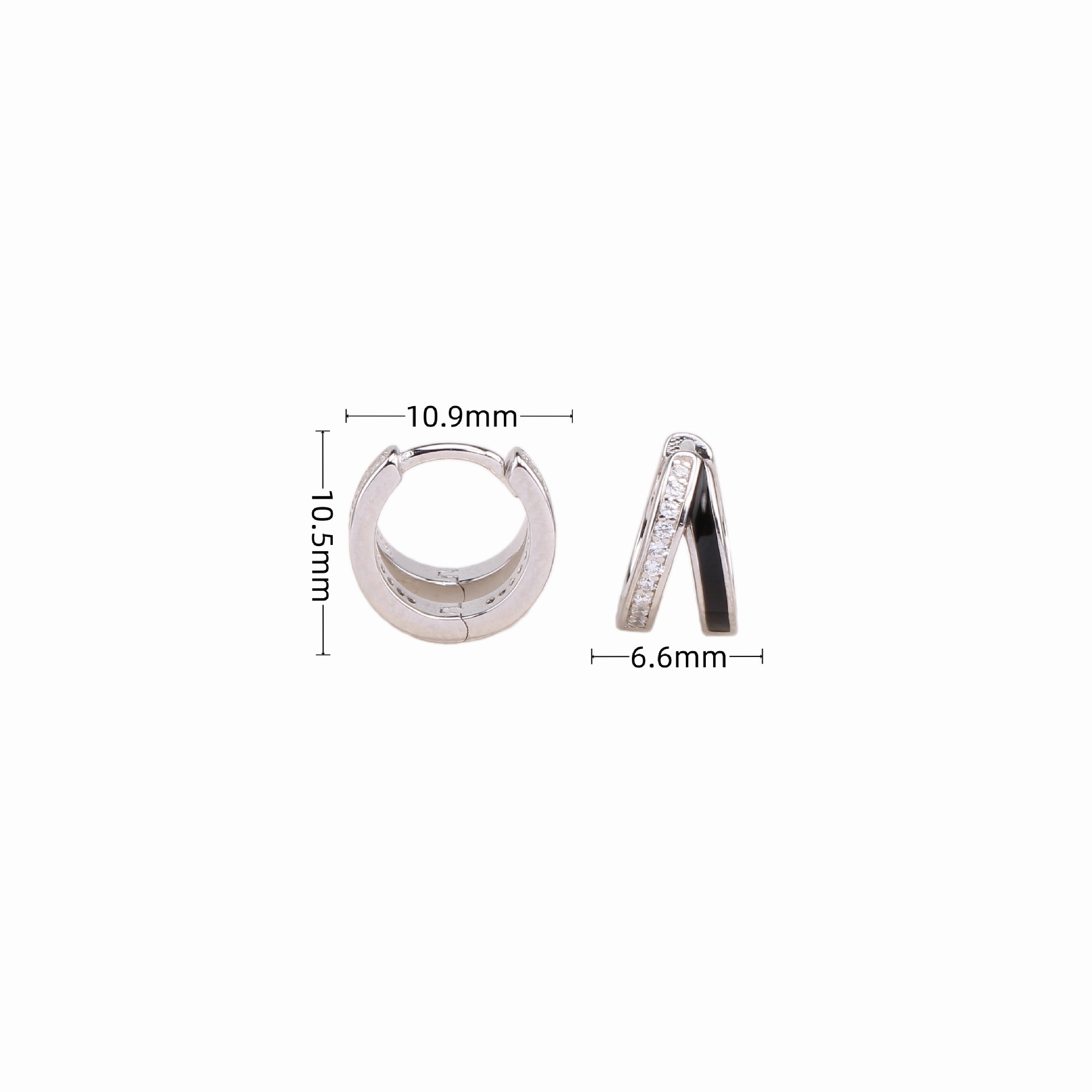 1 Paar Basic Dame Geometrisch Überzug Sterling Silber Ohrringe display picture 4