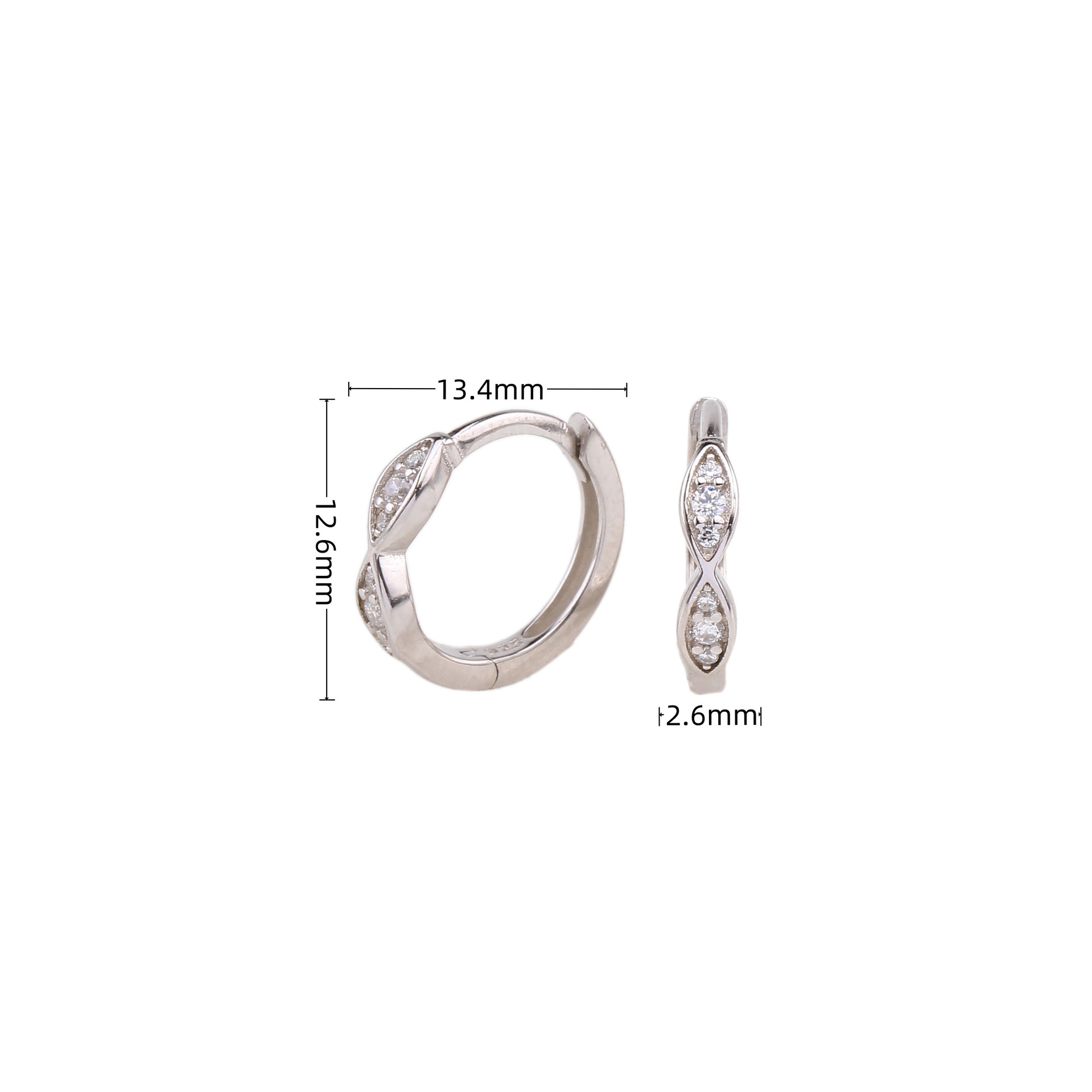 1 Paar Ig-stil Moderner Stil Geometrisch Sterling Silber Ohrringe display picture 4