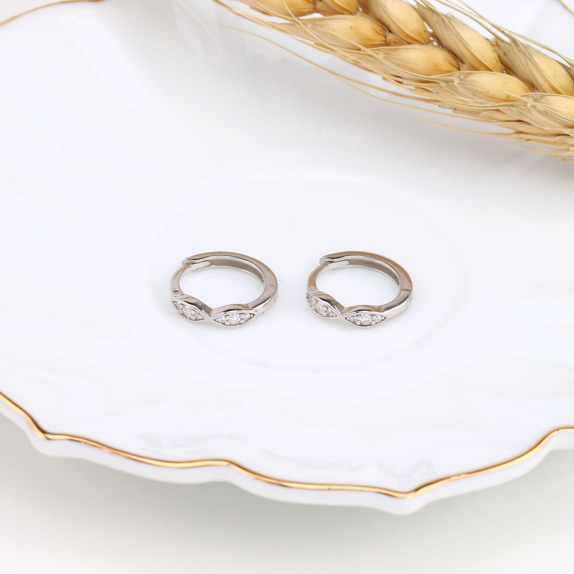 1 Paar Ig-stil Moderner Stil Geometrisch Sterling Silber Ohrringe display picture 8