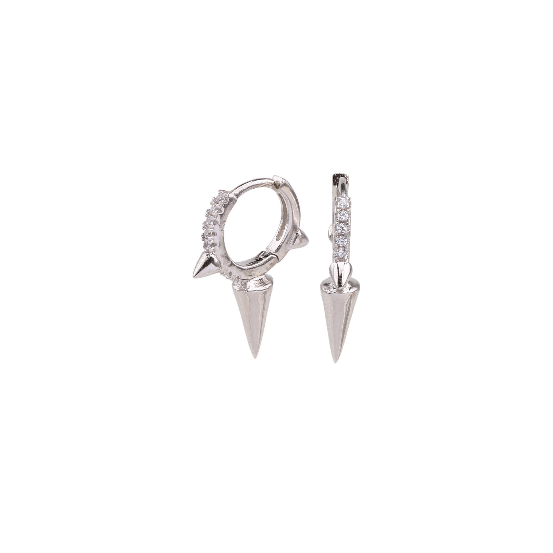 1 Paar Einfacher Stil Pendeln Geometrisch Überzug Sterling Silber Ohrringe display picture 2