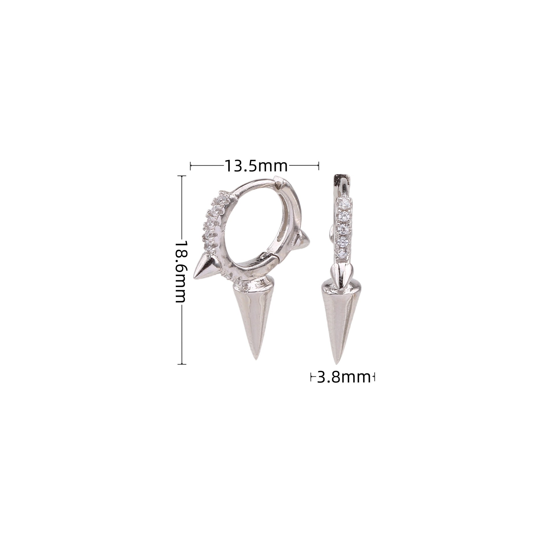 1 Paar Einfacher Stil Pendeln Geometrisch Überzug Sterling Silber Ohrringe display picture 3