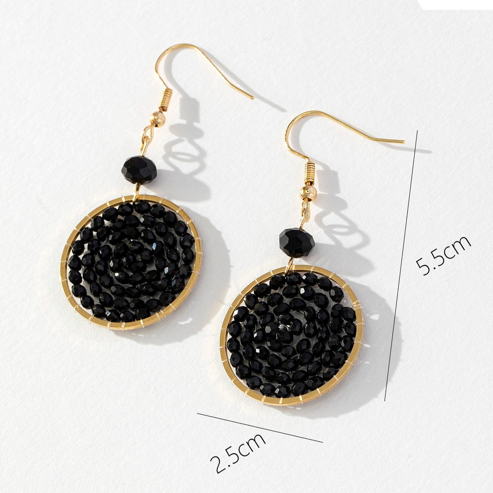 Wholesale Jewelry Simple Style Geometric Resin Mixed Materials Drop Earrings display picture 2