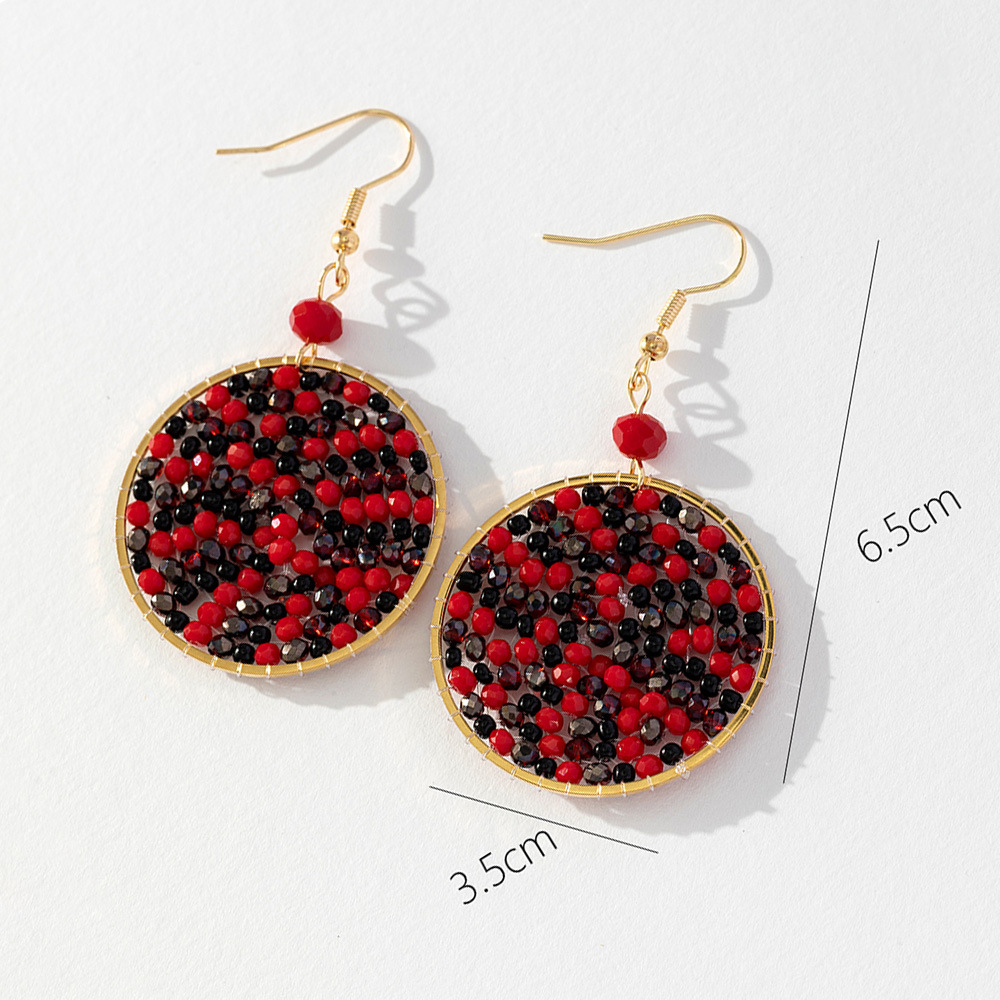 Wholesale Jewelry Simple Style Geometric Resin Mixed Materials Drop Earrings display picture 4