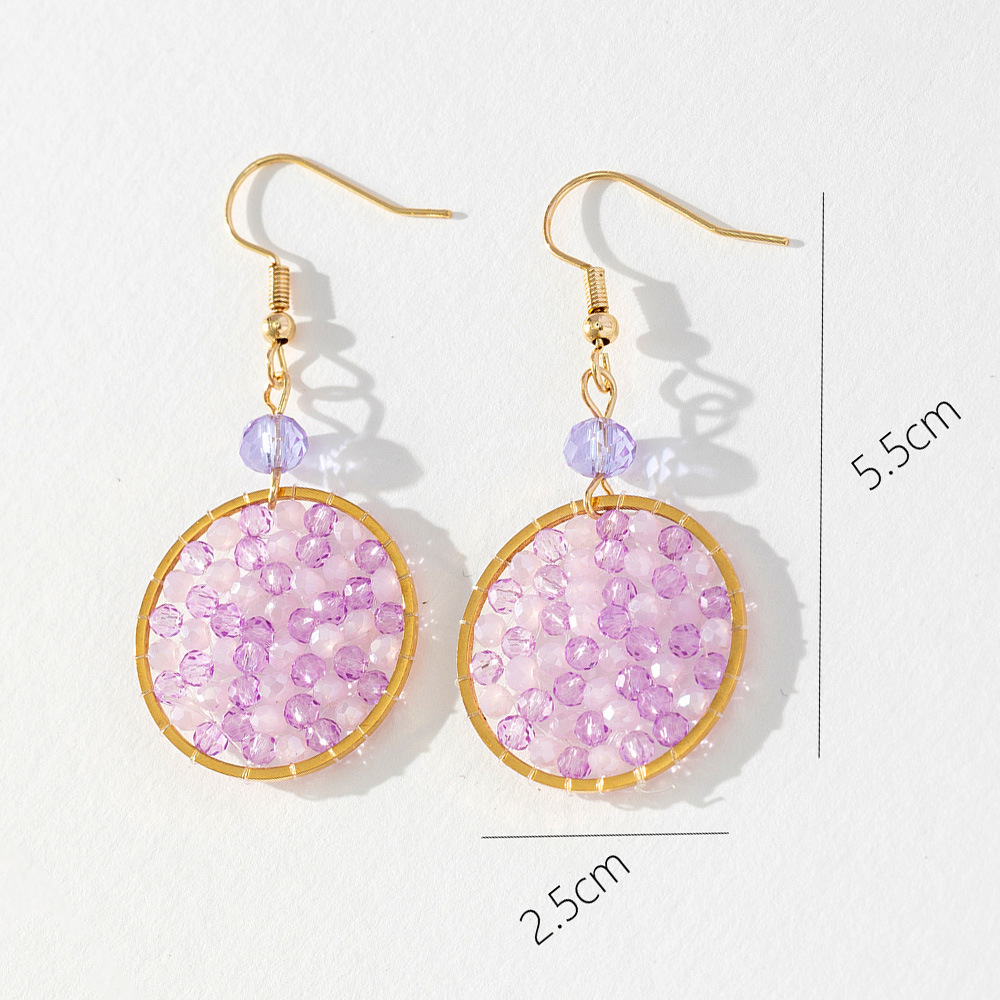 Wholesale Jewelry Simple Style Geometric Resin Mixed Materials Drop Earrings display picture 5