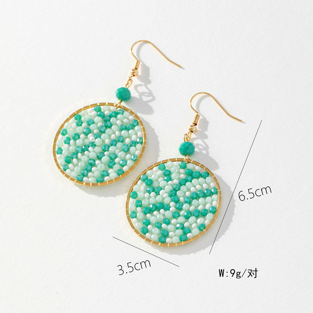 Wholesale Jewelry Simple Style Geometric Resin Mixed Materials Drop Earrings display picture 8