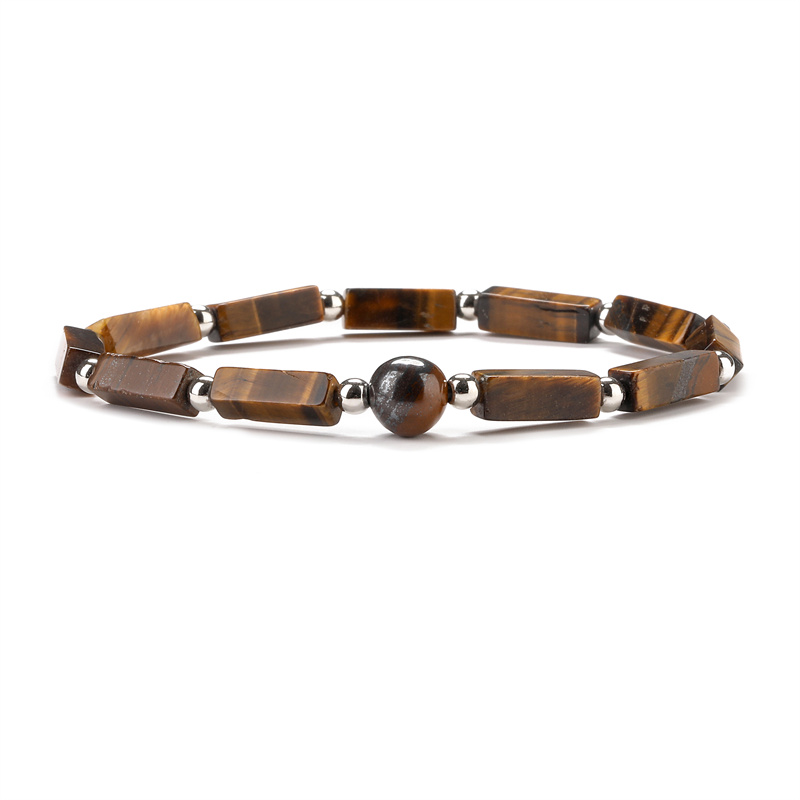 Casual Streetwear Commute Geometric Howlite Stone Tiger Eye Beaded Unisex Bracelets display picture 2