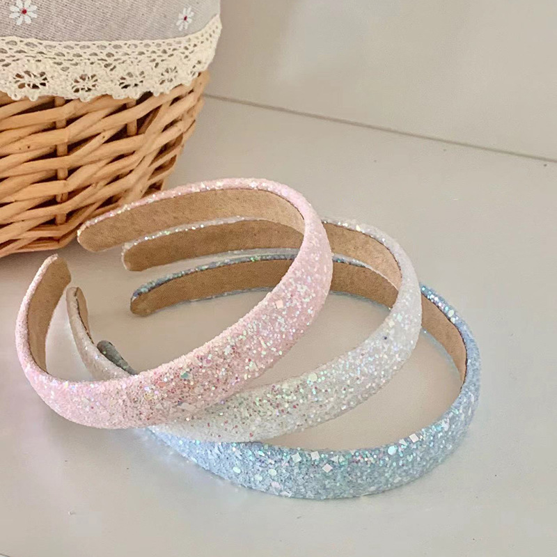 Elegant Streetwear Solid Color Sequin Cloth Hair Band display picture 3