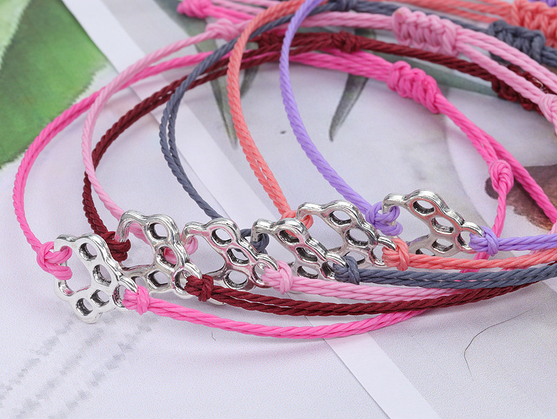 Simple Style Color Block Wax Line Braid Women's Bracelets display picture 4