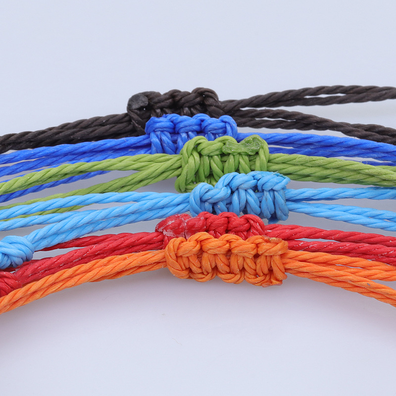Simple Style Color Block Wax Line Braid Women's Bracelets display picture 5