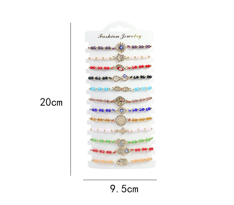 Sucré Couleur Unie Cristal Artificiel Perlé Coupler Bracelets À Cordon display picture 6