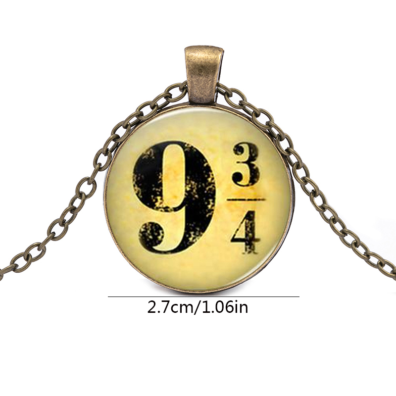 Retro British Style Number Alloy Inlay Glass Vacuum Vapor Plating Black Women's Pendant Necklace display picture 8
