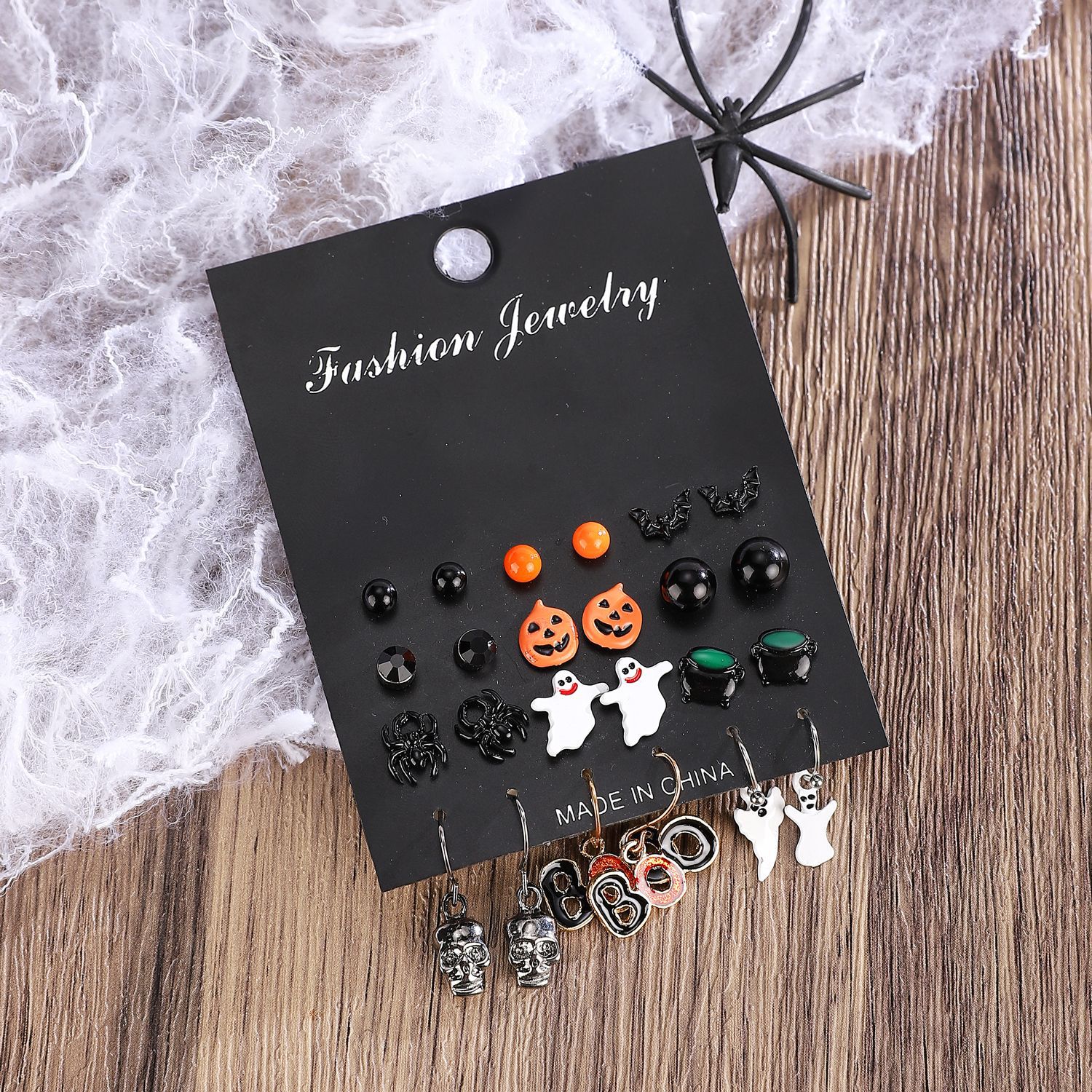 1 Set Gothic Vacation Cool Style Halloween Pattern Alloy Drop Earrings display picture 4