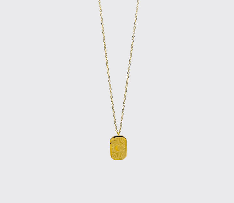 Elegant Streetwear Geometric Titanium Steel Plating 18k Gold Plated Pendant Necklace display picture 1