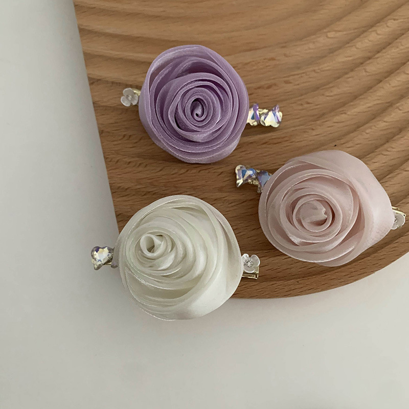 Lady Rose Cloth Hair Clip display picture 1