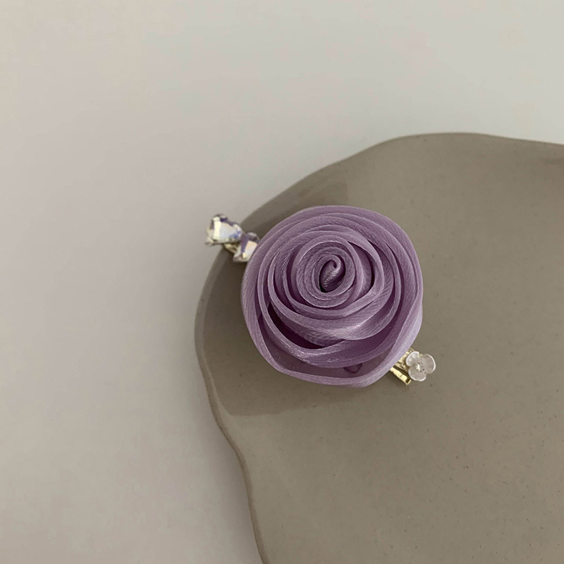 Lady Rose Cloth Hair Clip display picture 6