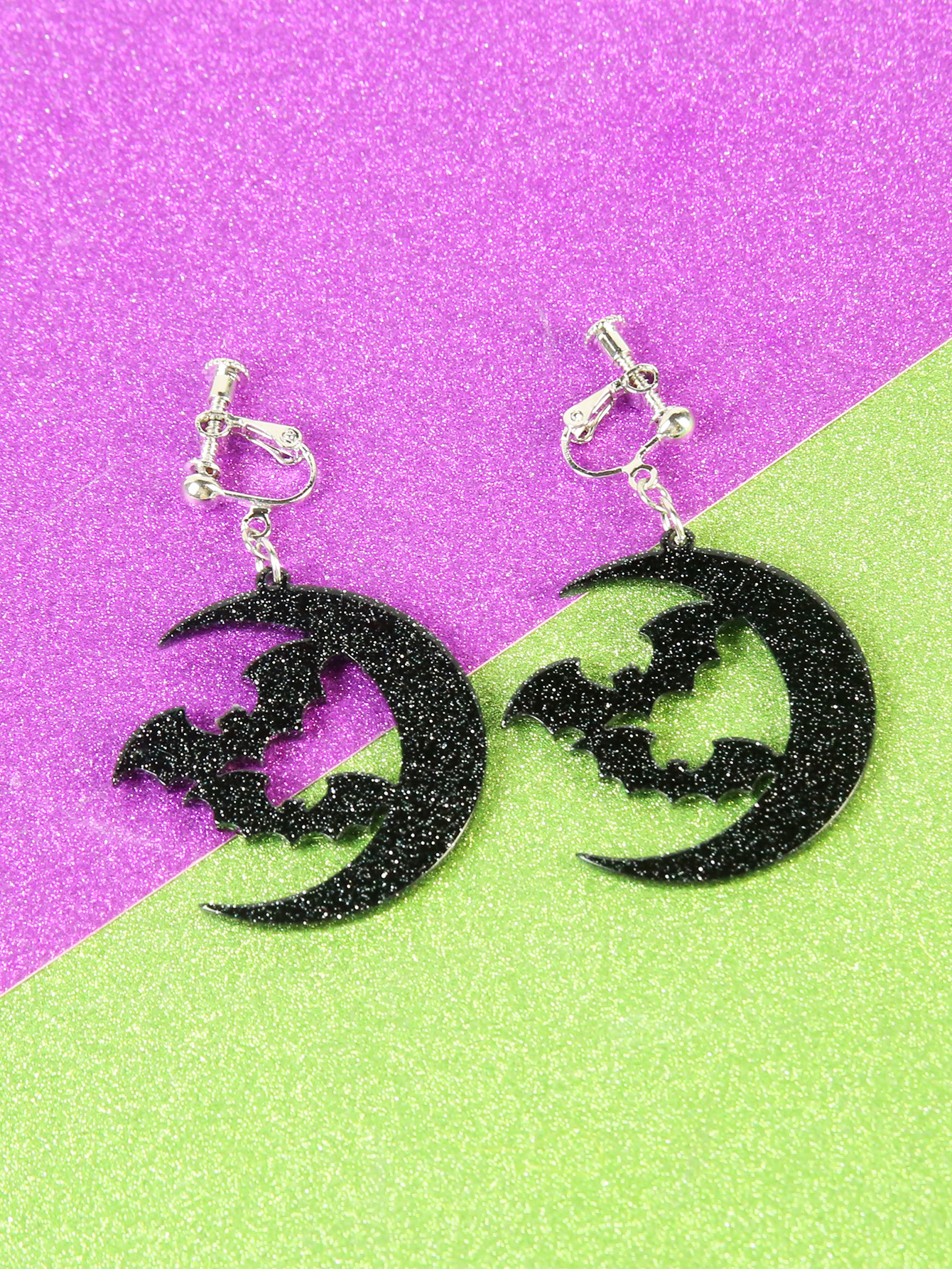 Wholesale Jewelry Funny Cat Bat Butterfly Arylic Drop Earrings Ear Cuffs display picture 9