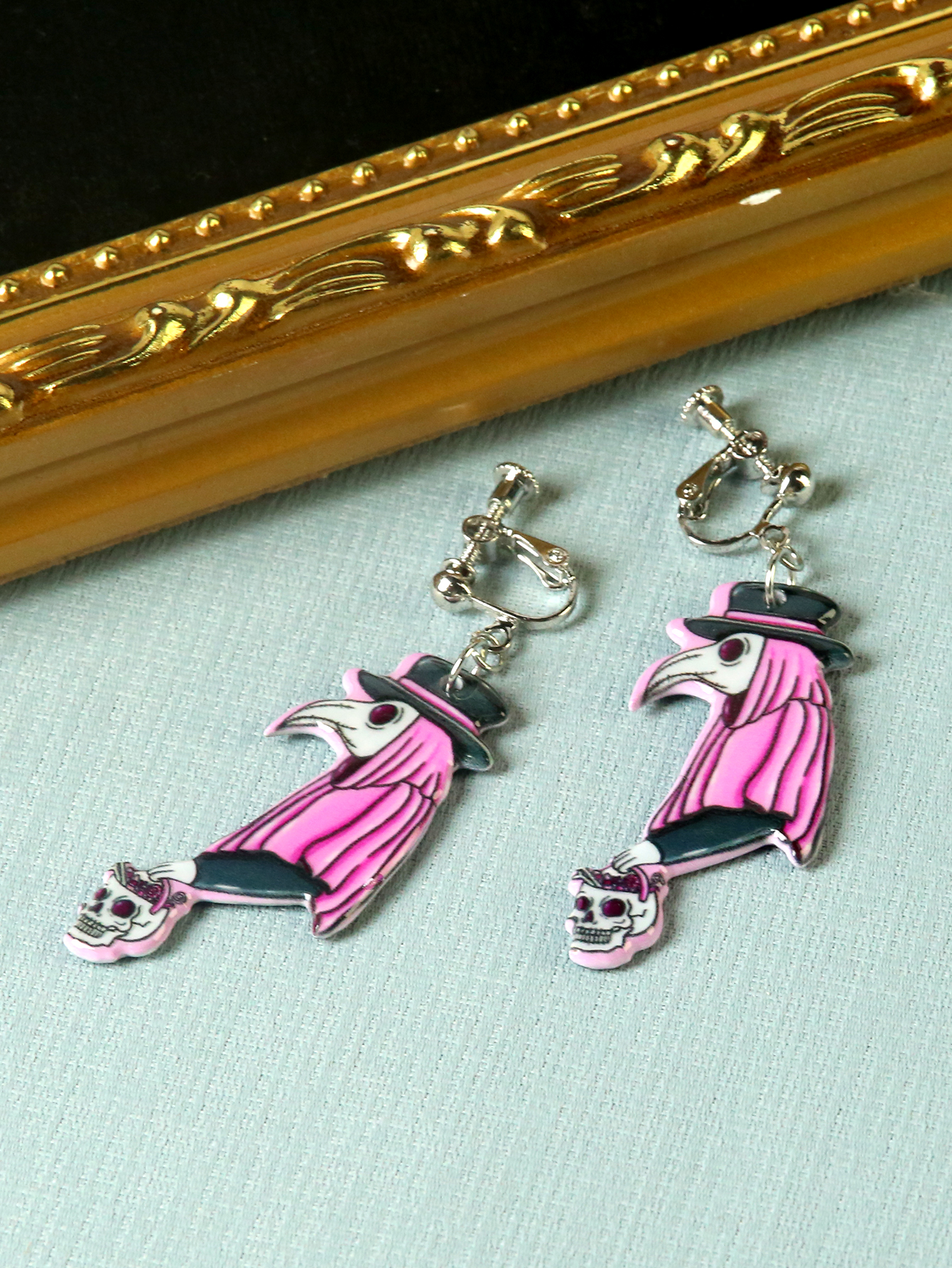 Wholesale Jewelry Funny Cat Bat Butterfly Arylic Drop Earrings Ear Cuffs display picture 26