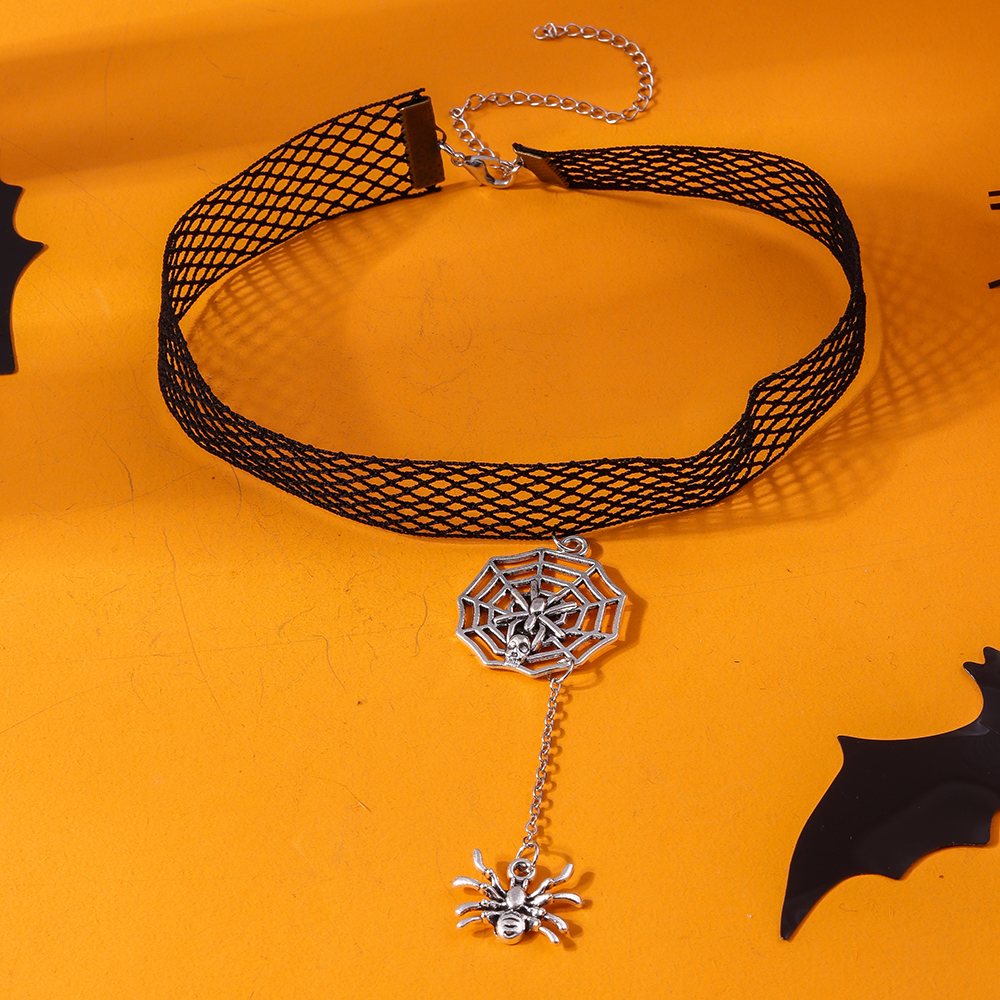 Gothic Cool Style Spider Web Elastic Band Women's Choker display picture 7