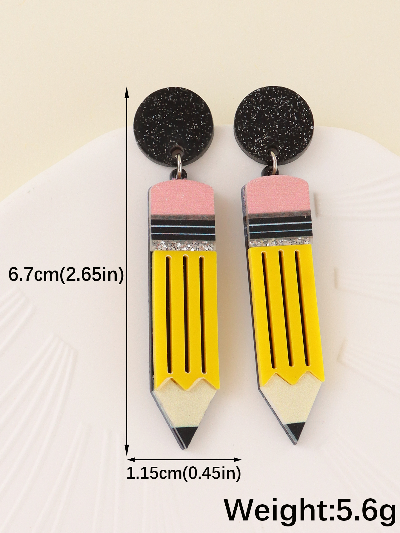 Wholesale Jewelry Elegant Pencil Arylic Drop Earrings display picture 5