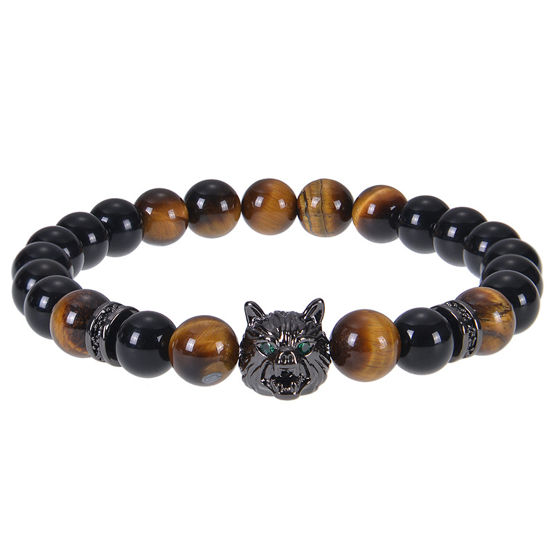 Streetwear Geometric Natural Stone Tiger Eye Men's Bracelets display picture 9