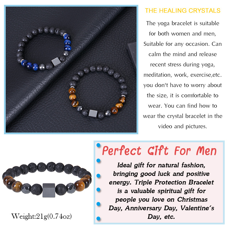 Streetwear Geometric Natural Stone Men's Bracelets display picture 7