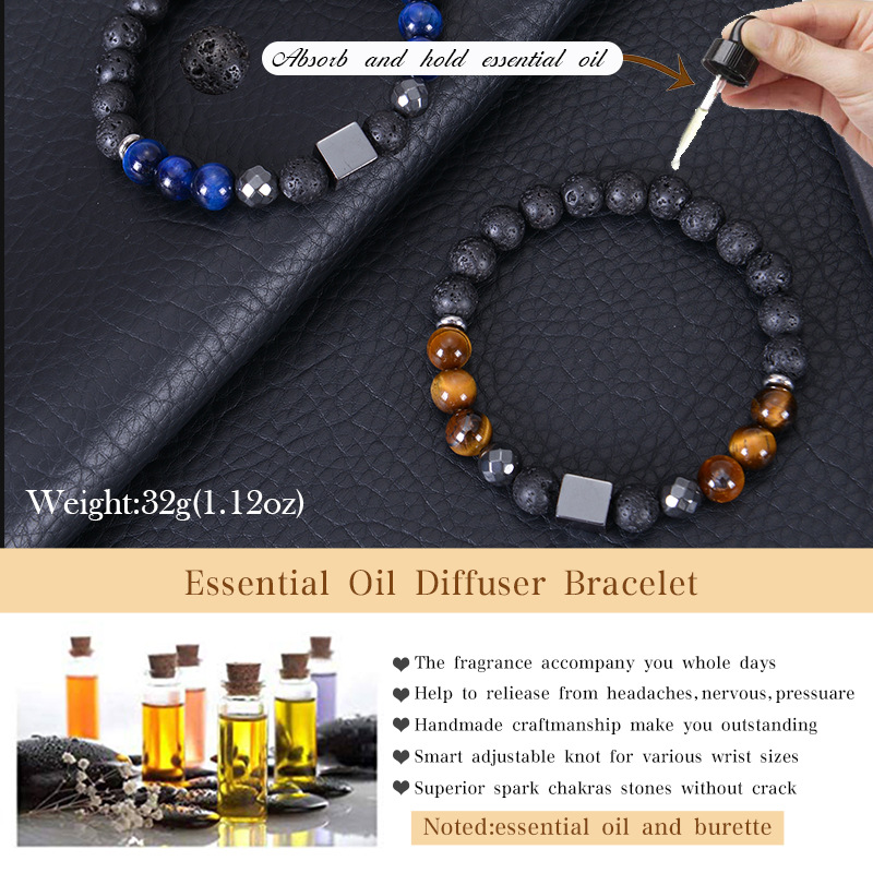 Streetwear Geometric Natural Stone Men's Bracelets display picture 8