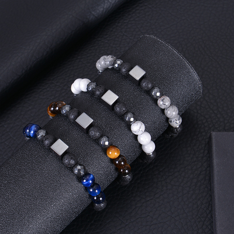 Streetwear Geometric Natural Stone Men's Bracelets display picture 11