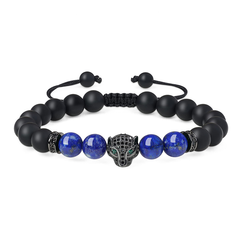 Basic Classic Style Geometric Lapis Lazuli Men's Bracelets display picture 1