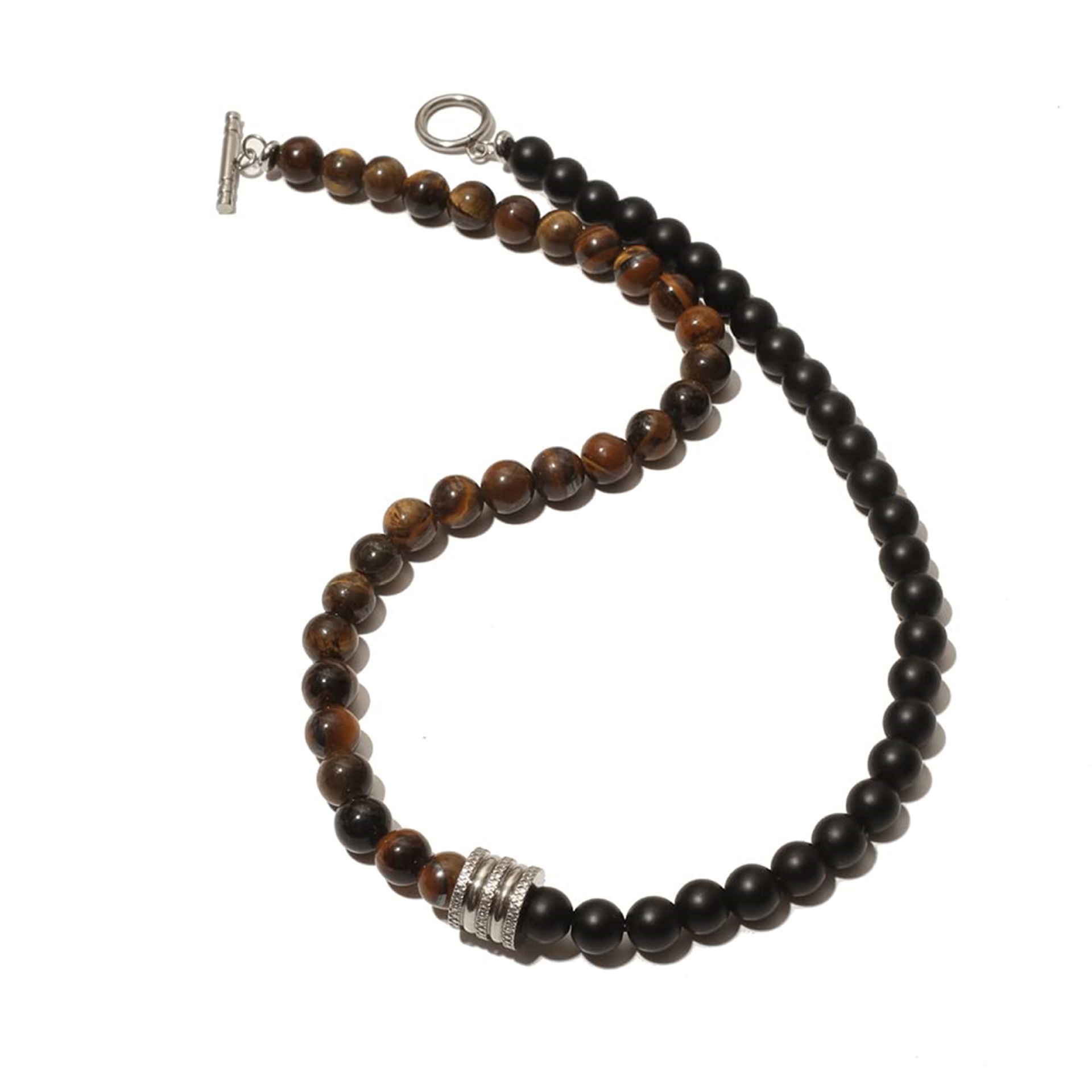 Simple Style Round Natural Stone Beaded Men's Necklace display picture 13