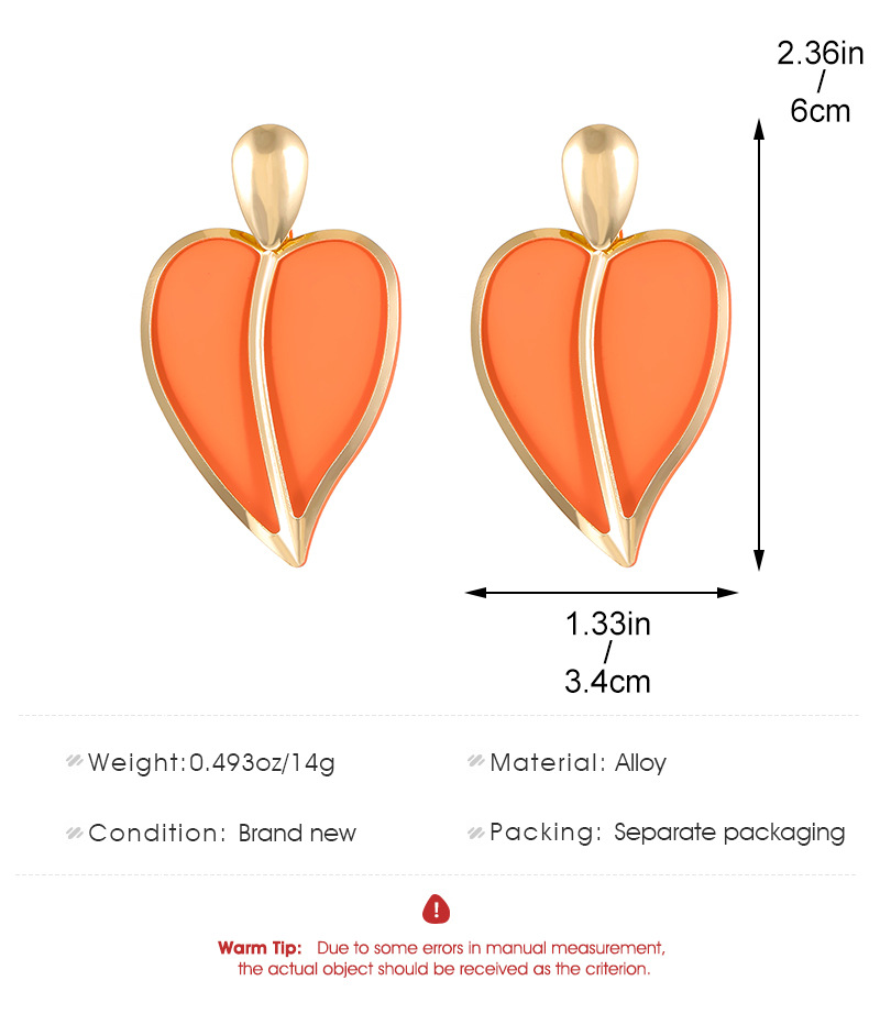 1 Pair Simple Style Heart Shape Plating Alloy 14k Gold Plated Ear Studs display picture 1