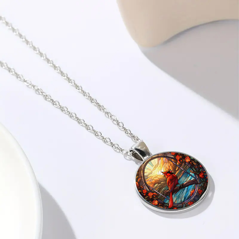 French Style Streetwear Bird Alloy Inlay Glass Unisex Pendant Necklace display picture 12