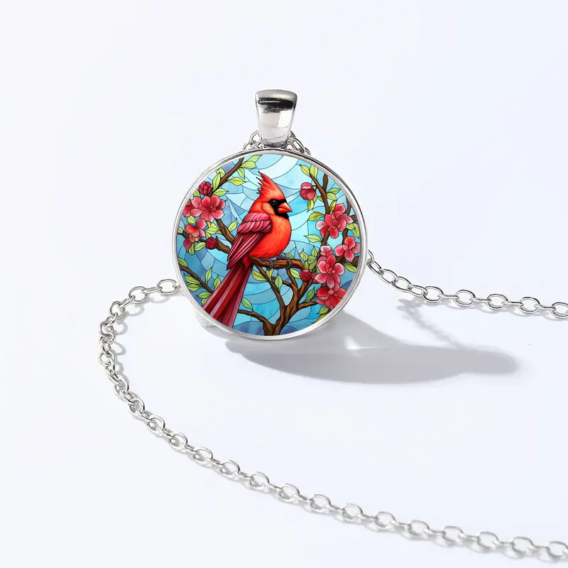 French Style Streetwear Bird Alloy Inlay Glass Unisex Pendant Necklace display picture 11