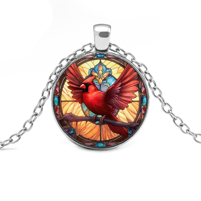 French Style Streetwear Bird Alloy Inlay Glass Unisex Pendant Necklace display picture 3