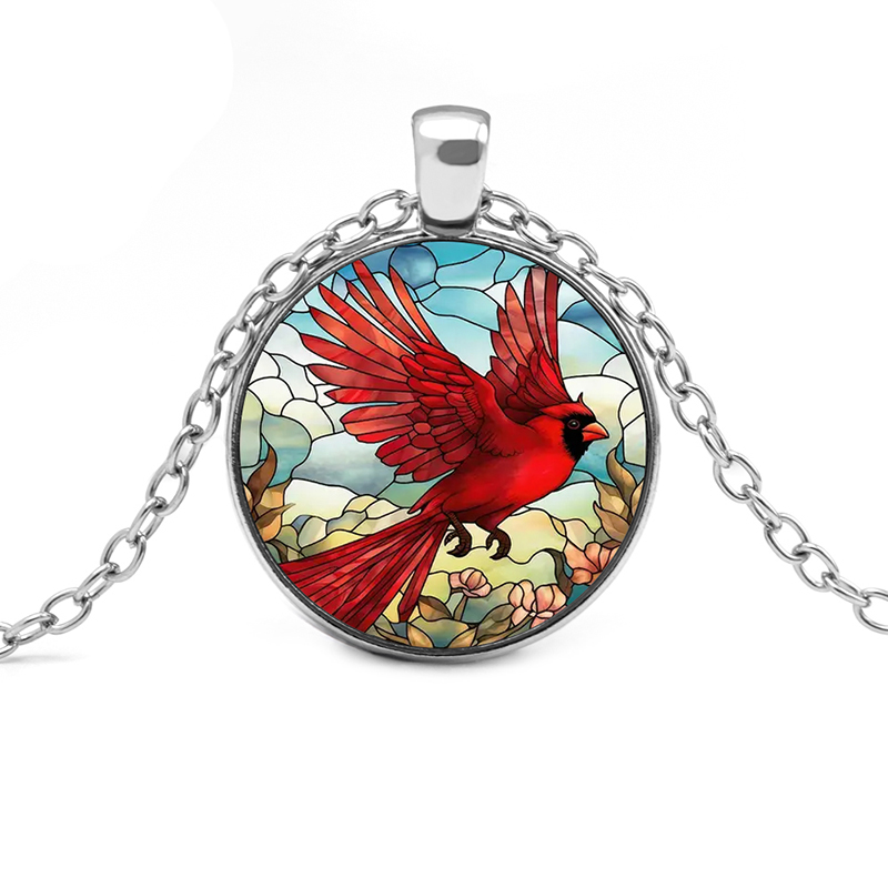 French Style Streetwear Bird Alloy Inlay Glass Unisex Pendant Necklace display picture 5
