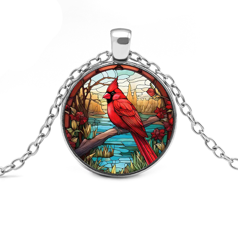 French Style Streetwear Bird Alloy Inlay Glass Unisex Pendant Necklace display picture 6