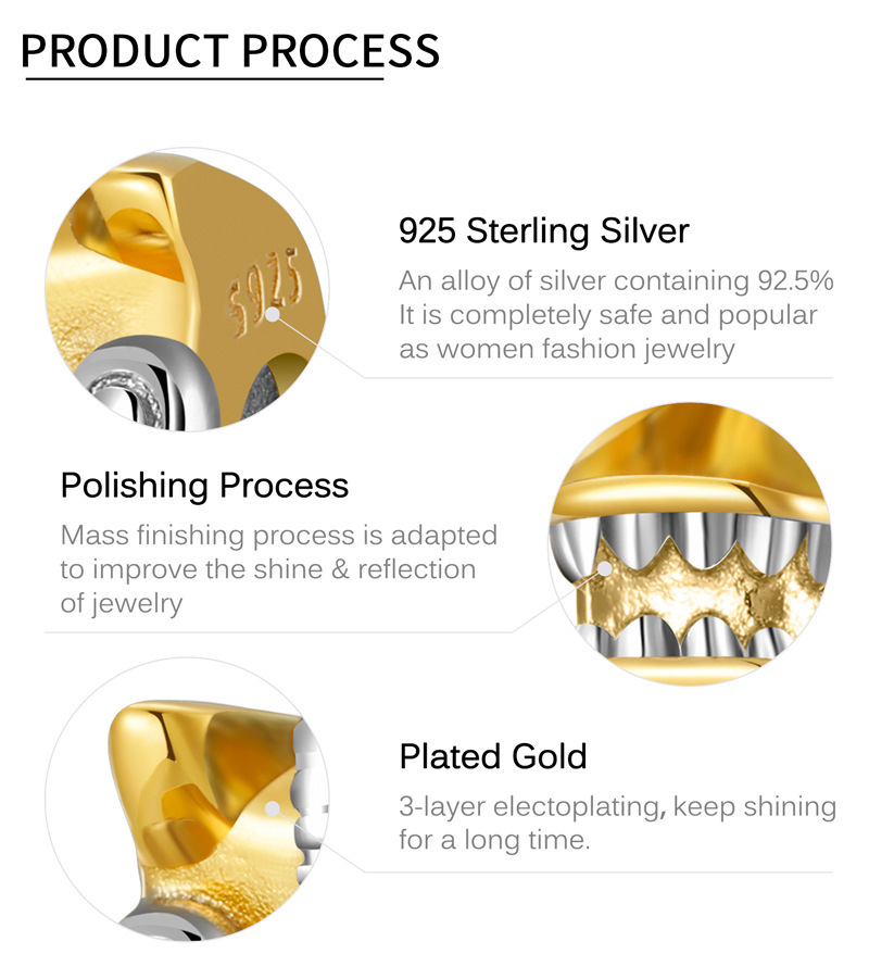 أسلوب بسيط أسلوب رائع قناع الفضة الاسترليني تصفيح اكسسوارات المجوهرات display picture 4