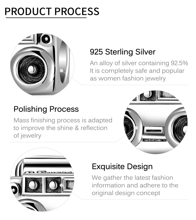 Ig Style Simple Style Audio Sterling Silver Jewelry Accessories display picture 4