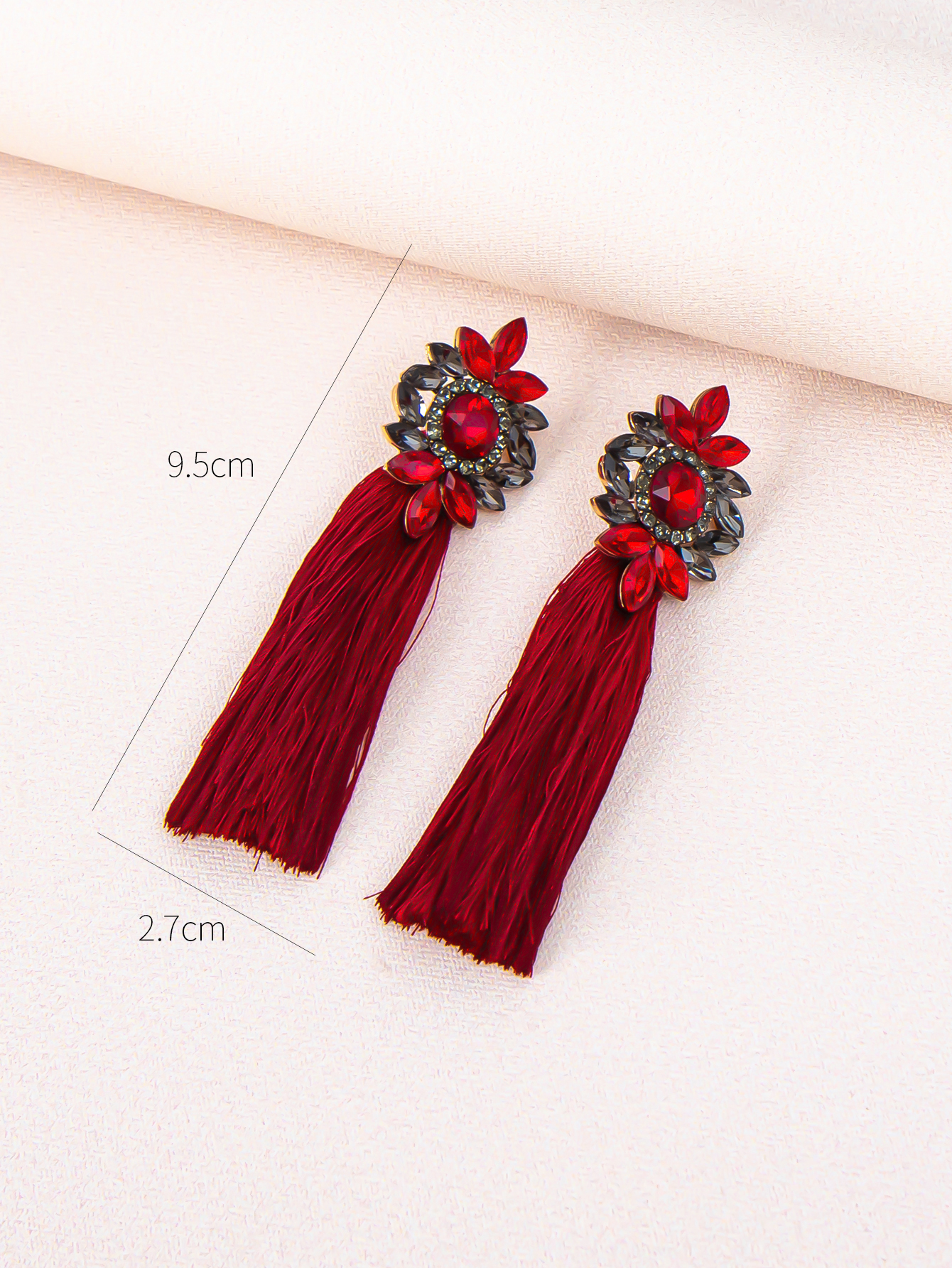 1 Pair Ig Style Glam Flower Inlay Alloy Glass Drop Earrings display picture 15